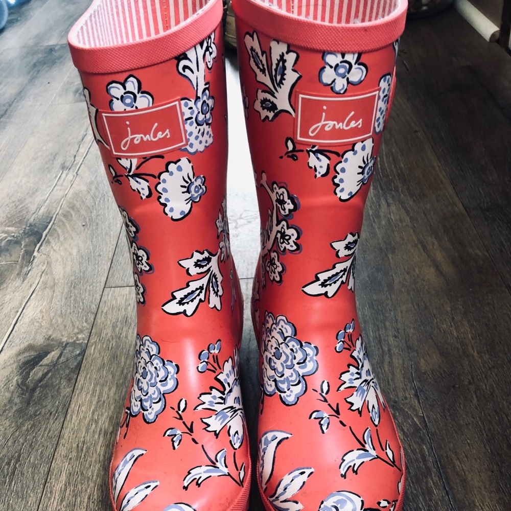 Joules Rain Boots Red Indienne